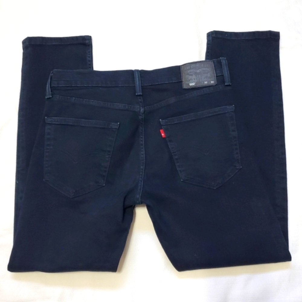 Levi's 502 Regular Taper Fit Jeans Graphite Ink 32 Waist - Picture 5 of 8